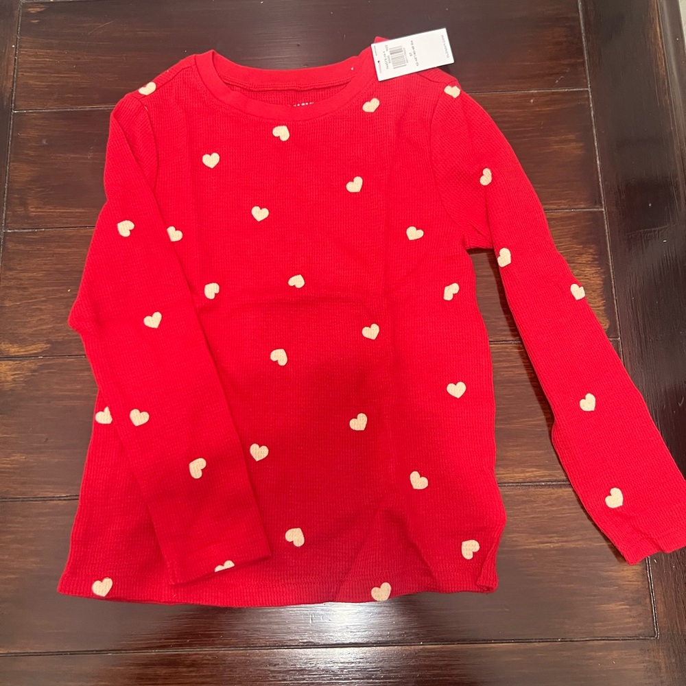 Old Navy Red Heart Pattern Kids Shirt